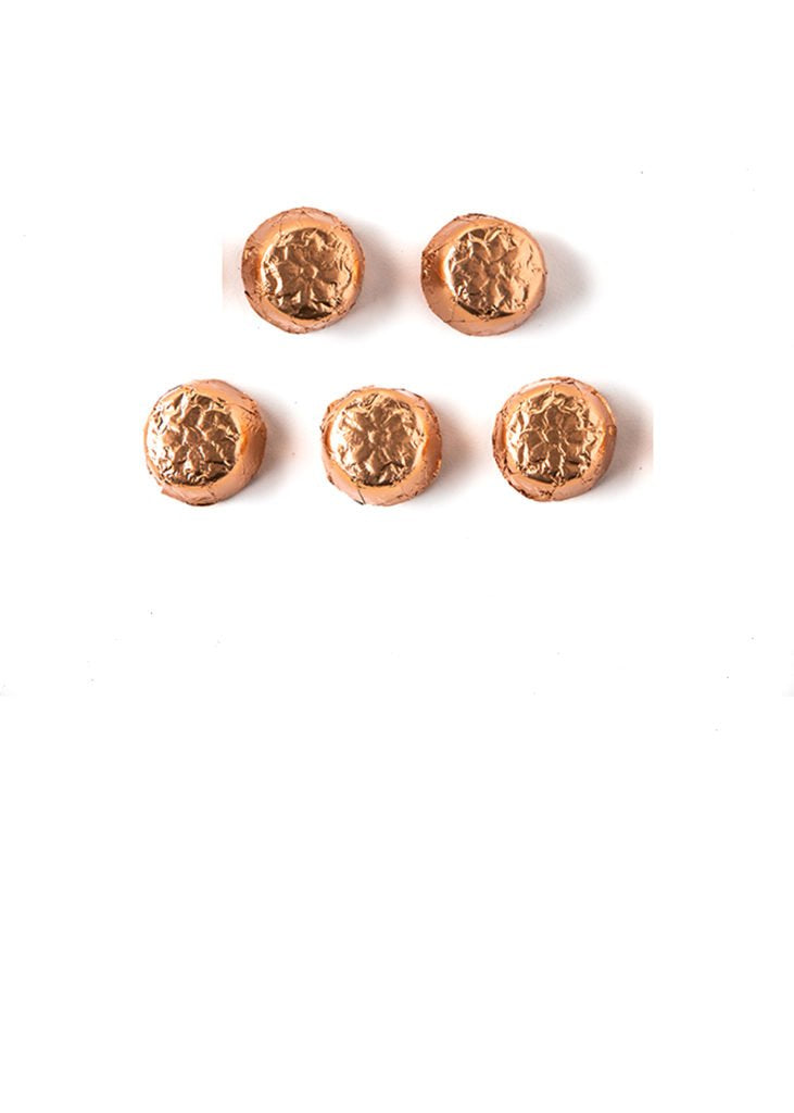 Foil Domes -- Gold Milk or Copper Dark Chocolate