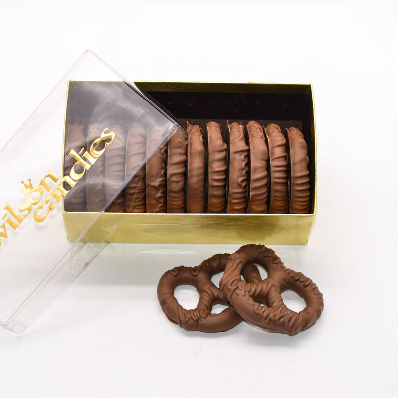 milk chocolate covered pretzels - 8oz