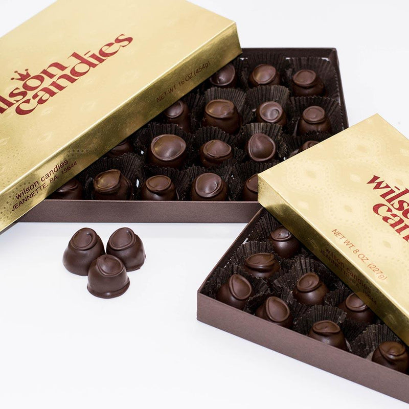 Wilson Candy Dark Chocolate Covered Cordial Cherries - 8oz Box