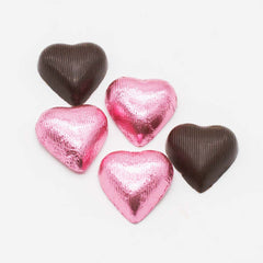 Dark Chocolate Foil Hearts Wilson Candy