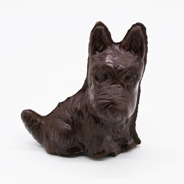 Antique Two Part Chocolate Mold of a Sweet Scotty Scottie Dog 