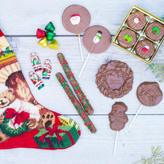 4 Piece Milk Chocolate Covered Oreos with Holiday Sugar Decal